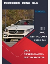MERCEDES BENZ SLK 2013 OWNERS MANUAL